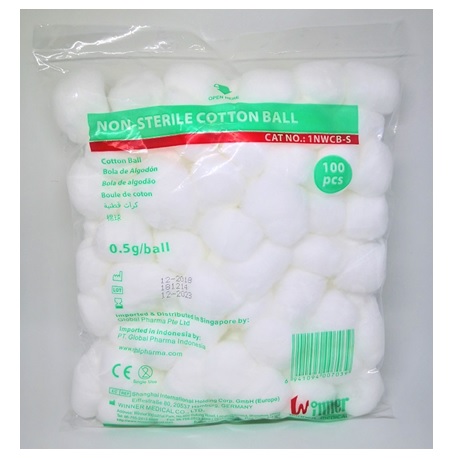 Winner Sterile Cotton Balls, 0.5gm (20/bag, 24bags/carton)